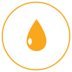 Icon of a yellow water droplet, symbolizing geomembrane liner applications in aquaculture, hydroponics, and environmental containment solutions.