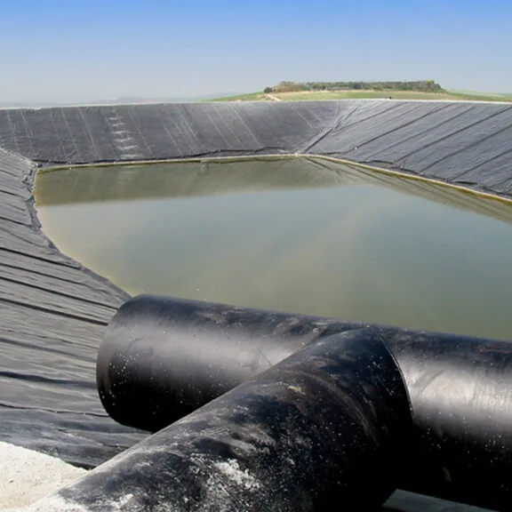 HDPE geomembrane liner rolls ready for installation